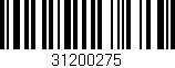 Código de barras (EAN, GTIN, SKU, ISBN): '31200275'