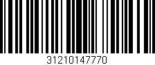Código de barras (EAN, GTIN, SKU, ISBN): '31210147770'