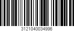 Código de barras (EAN, GTIN, SKU, ISBN): '3121040034996'