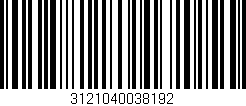 Código de barras (EAN, GTIN, SKU, ISBN): '3121040038192'