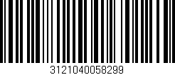Código de barras (EAN, GTIN, SKU, ISBN): '3121040058299'