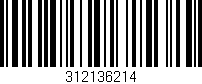 Código de barras (EAN, GTIN, SKU, ISBN): '312136214'