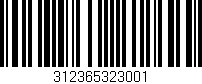 Código de barras (EAN, GTIN, SKU, ISBN): '312365323001'