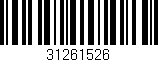 Código de barras (EAN, GTIN, SKU, ISBN): '31261526'