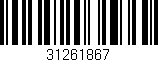 Código de barras (EAN, GTIN, SKU, ISBN): '31261867'