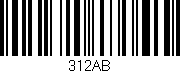 Código de barras (EAN, GTIN, SKU, ISBN): '312AB'
