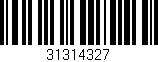 Código de barras (EAN, GTIN, SKU, ISBN): '31314327'