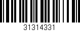Código de barras (EAN, GTIN, SKU, ISBN): '31314331'