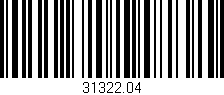 Código de barras (EAN, GTIN, SKU, ISBN): '31322.04'