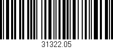 Código de barras (EAN, GTIN, SKU, ISBN): '31322.05'