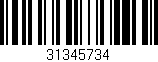 Código de barras (EAN, GTIN, SKU, ISBN): '31345734'