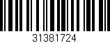 Código de barras (EAN, GTIN, SKU, ISBN): '31381724'