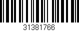 Código de barras (EAN, GTIN, SKU, ISBN): '31381766'