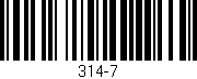 Código de barras (EAN, GTIN, SKU, ISBN): '314-7'
