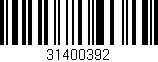 Código de barras (EAN, GTIN, SKU, ISBN): '31400392'