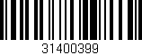 Código de barras (EAN, GTIN, SKU, ISBN): '31400399'