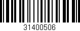 Código de barras (EAN, GTIN, SKU, ISBN): '31400506'