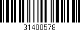 Código de barras (EAN, GTIN, SKU, ISBN): '31400578'