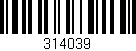 Código de barras (EAN, GTIN, SKU, ISBN): '314039'