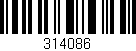 Código de barras (EAN, GTIN, SKU, ISBN): '314086'