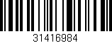 Código de barras (EAN, GTIN, SKU, ISBN): '31416984'