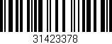 Código de barras (EAN, GTIN, SKU, ISBN): '31423378'