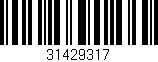 Código de barras (EAN, GTIN, SKU, ISBN): '31429317'
