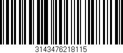 Código de barras (EAN, GTIN, SKU, ISBN): '3143476218115'