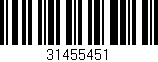 Código de barras (EAN, GTIN, SKU, ISBN): '31455451'