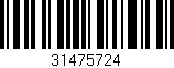 Código de barras (EAN, GTIN, SKU, ISBN): '31475724'