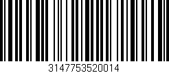 Código de barras (EAN, GTIN, SKU, ISBN): '3147753520014'