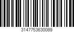 Código de barras (EAN, GTIN, SKU, ISBN): '3147753630089'