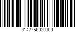 Código de barras (EAN, GTIN, SKU, ISBN): '3147758030303'