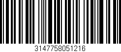 Código de barras (EAN, GTIN, SKU, ISBN): '3147758051216'