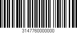 Código de barras (EAN, GTIN, SKU, ISBN): '3147760000000'