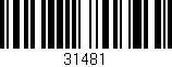 Código de barras (EAN, GTIN, SKU, ISBN): '31481'