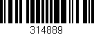 Código de barras (EAN, GTIN, SKU, ISBN): '314889'