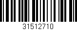 Código de barras (EAN, GTIN, SKU, ISBN): '31512710'