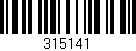 Código de barras (EAN, GTIN, SKU, ISBN): '315141'