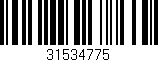 Código de barras (EAN, GTIN, SKU, ISBN): '31534775'