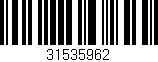 Código de barras (EAN, GTIN, SKU, ISBN): '31535962'
