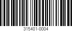 Código de barras (EAN, GTIN, SKU, ISBN): '315401-0004'
