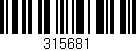 Código de barras (EAN, GTIN, SKU, ISBN): '315681'