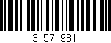 Código de barras (EAN, GTIN, SKU, ISBN): '31571981'