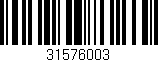 Código de barras (EAN, GTIN, SKU, ISBN): '31576003'