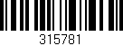 Código de barras (EAN, GTIN, SKU, ISBN): '315781'