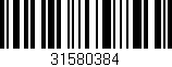 Código de barras (EAN, GTIN, SKU, ISBN): '31580384'
