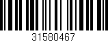 Código de barras (EAN, GTIN, SKU, ISBN): '31580467'