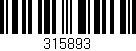 Código de barras (EAN, GTIN, SKU, ISBN): '315893'