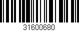 Código de barras (EAN, GTIN, SKU, ISBN): '31600680'